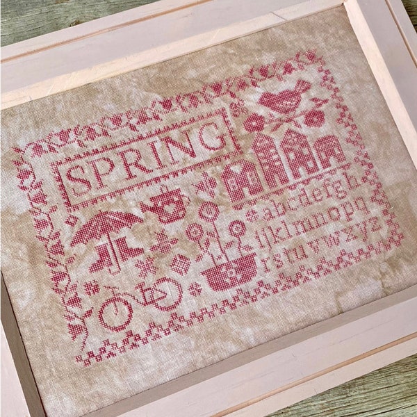 Sampler Seasons: Spring Cross Stitch by Blueberry Ridge Design - Paper Pattern