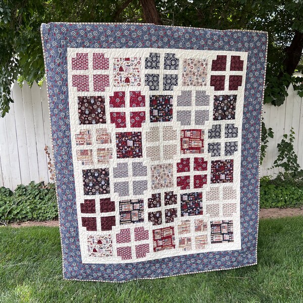 Window Pane Quilt Kit - Fabric used Bright Stars by Teresa Kogut - pattern not included, purchase separately. QK-013