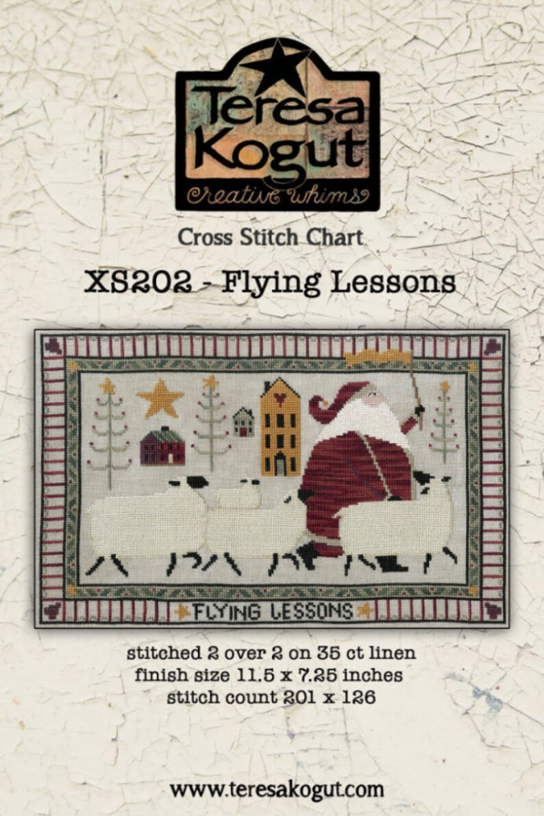 Flying Lessons XS202 Cross Stitch by Teresa Kogut Paper Etsy