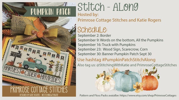 Pumpkin Patch Cross Stitch By Katie Rogers Of Primrose Cottage Etsy 日本