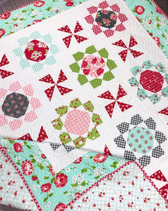 pinwheels and posies quilt pattern