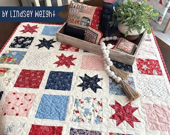 Falling Stars Table Topper -  PDF Pattern