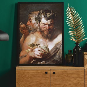 Peter Paul Rubens - Two Satyrs art print, Fine Art Print