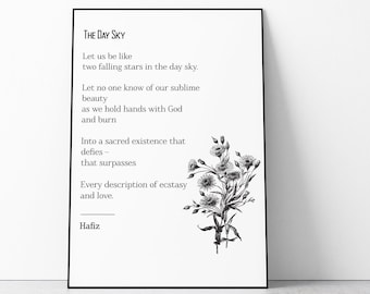 Hafiz Sky Poem Etsy Canada