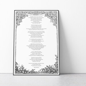 Large Desiderata Print, Max Ehrmann Poem, Poem Print, Inspirational Poem Poster, Inspirational Poem, Typography Print