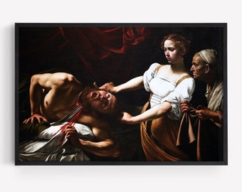 Caravaggio - Judith Beheading Holofernes, Horror Wall Art