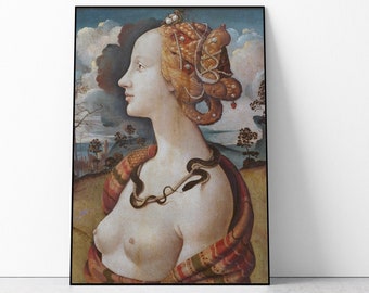 Portrait of Simonetta Vespucci Print by Piero di Cosimo, Renaissance Art, Fine Art Print, Florentine Wall Art