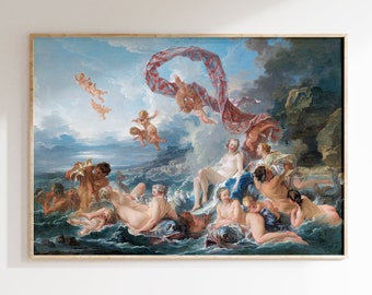 Francois Boucher - The Triumph of Venus, Rococo art print, Feminine wall art