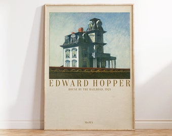 Edward Hopper - House by the Railroad art print, Famous Art print, Museum Poster, Aesthetic Poster