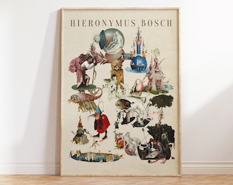 Hieronymus Bosch art poster, Fine Art print, Museum Poster