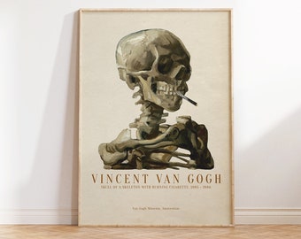 Vincent van Gogh - Skull of a Skeleton with Burning Cigarette, Fine Art Print