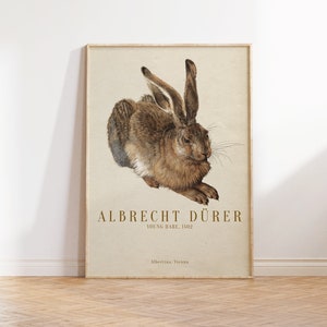 Albrecht Durer - Young Hare art print, Famous Art print, Museum Poster, Aesthetic Poster