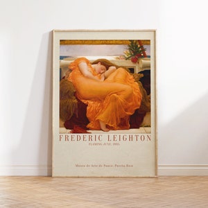 Frederic Leighton - Flaming June art print, Fine Art print, Museum Poster, Aesthetic Poster
