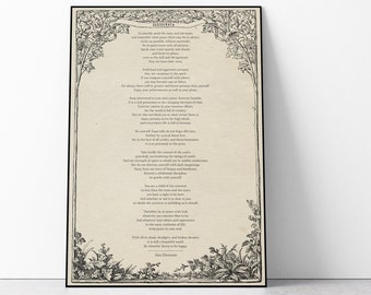 Desiderata Print, Max Ehrmann Poem, Poetry Print, Inspirational Poem Poster, Inspirational Poem, Typography Print