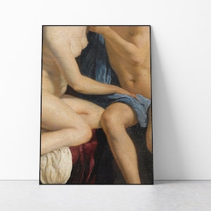 Altes MeisterBild Fragment, Schlafzimmer Wandkunst, über Dem Bett Kunst, Sinnlicher Kunstdruck
