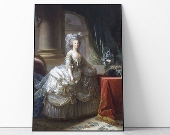 Marie Antoinette art print, Rococo Art