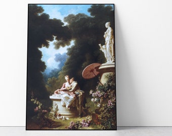 Jean-Honoré Fragonard - El progreso del amor - Lámina de cartas de amor, Arte rococó