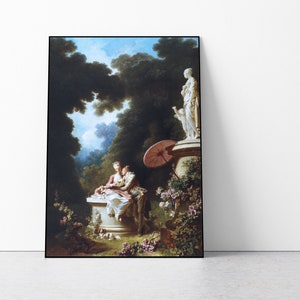 Jean-Honoré Fragonard - El progreso del amor - Lámina de cartas de amor, Arte rococó
