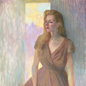Original Oil Painting, Large Woman Portrait Painting on Canvas, Modern painting