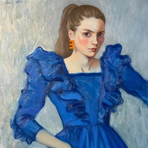 Peinture à l'huile originale, peinture de portrait