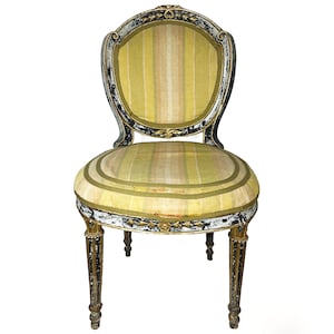 Antique Venetian Chair, Antique Polychrome Wood Side Chair