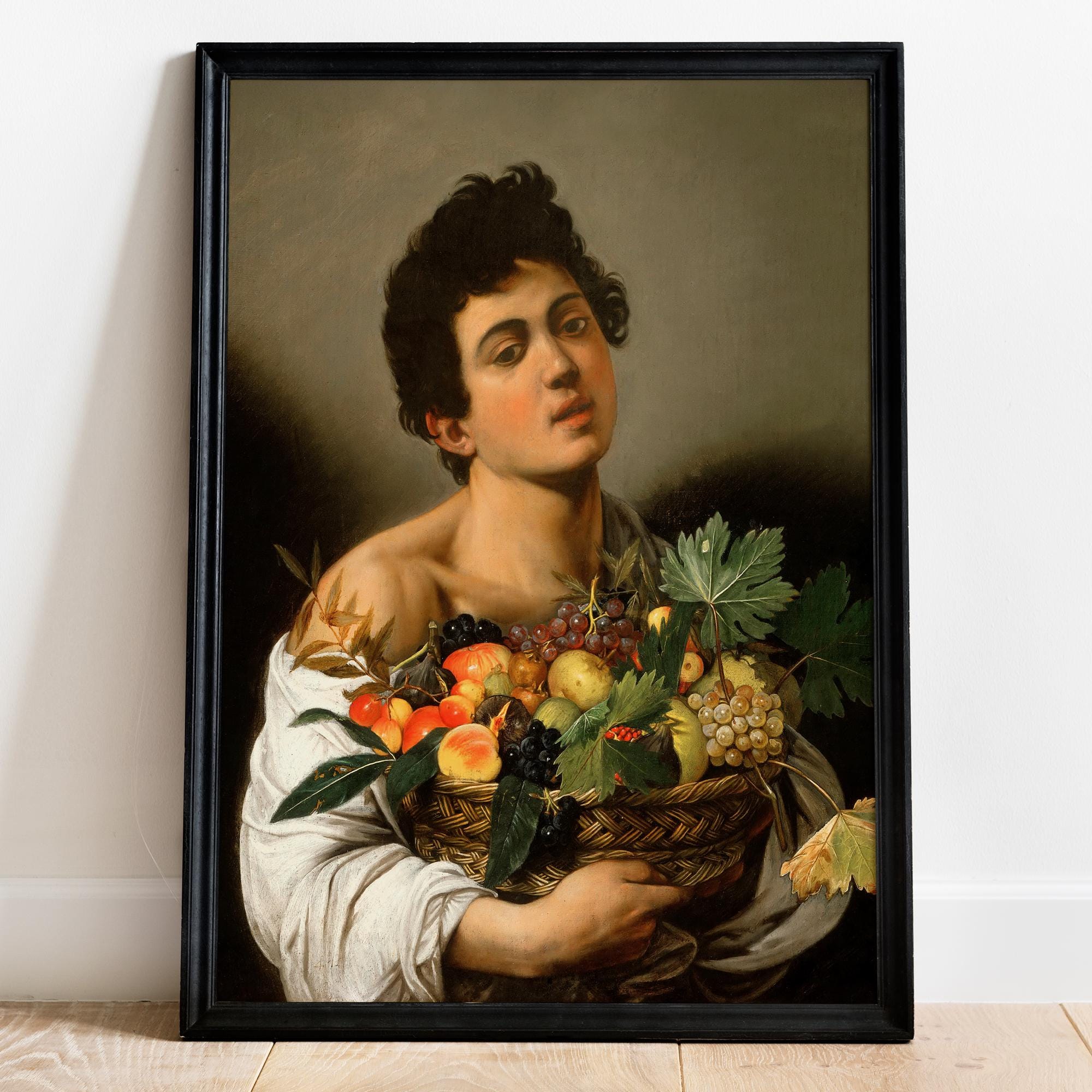 Caravaggio - Boy With a Basket of Fruit Art Print, Museum-quality Fine ...