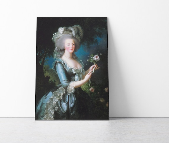 Marie Antoinette Portrait art print, Rococo Art