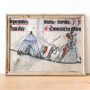 Weird Medieval Art Print, Medieval weird art, Medieval marginalia