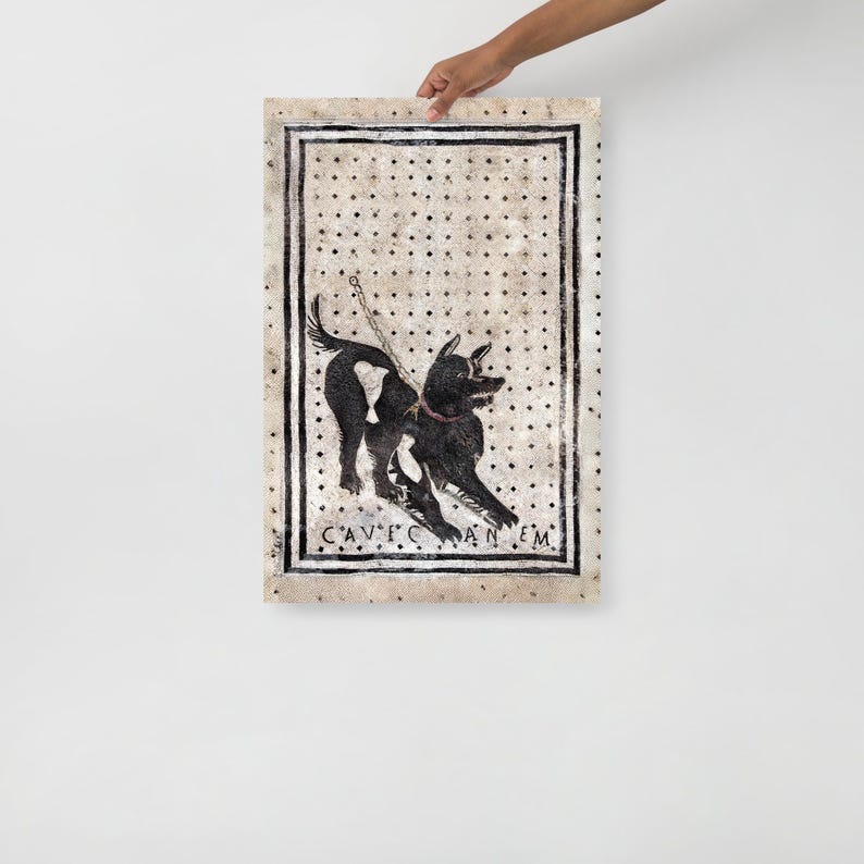 Cave Canem print, Beware of the dog print, Pompeii art print, Fine art print