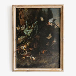 Melchior d&#39;Hondecoeter - Animals and Plants art print, Moody wall art