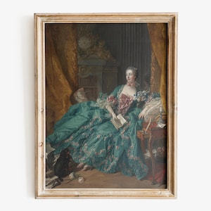 François Boucher - Madame de Pompadour Art Print, Rococo Fine Art Print