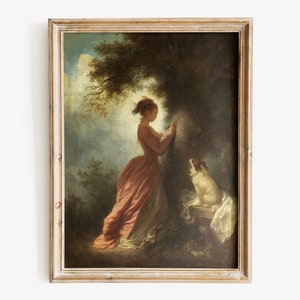 Jean-Honoré Fragonard - Impression d'art Le souvenir, Impression d'art de qualité musée