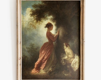 Jean-Honoré Fragonard - The Souvenir art print, Museum-quality Fine Art print