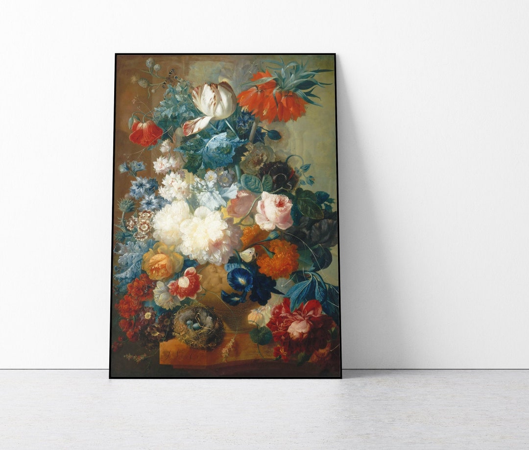 Antique Floral Wall Art Aesthetic Wall Art Etsy