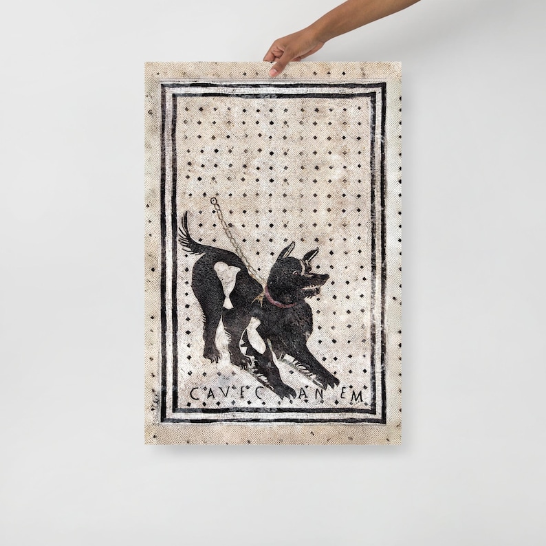 Cave Canem print, Beware of the dog print, Pompeii art print, Fine art print