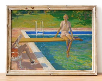 Sir John Lavery - Viscountess Castlerosse, konsttryck av Palm Springs, konsttryck av museikvalitet