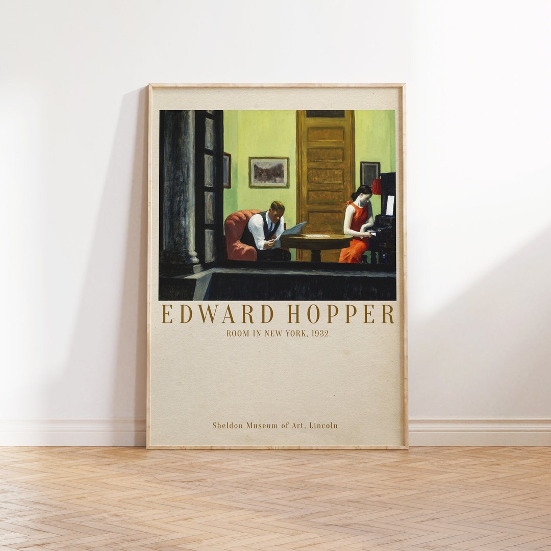 Edward Hopper Room in New York Art Print Famous Art Print Etsy