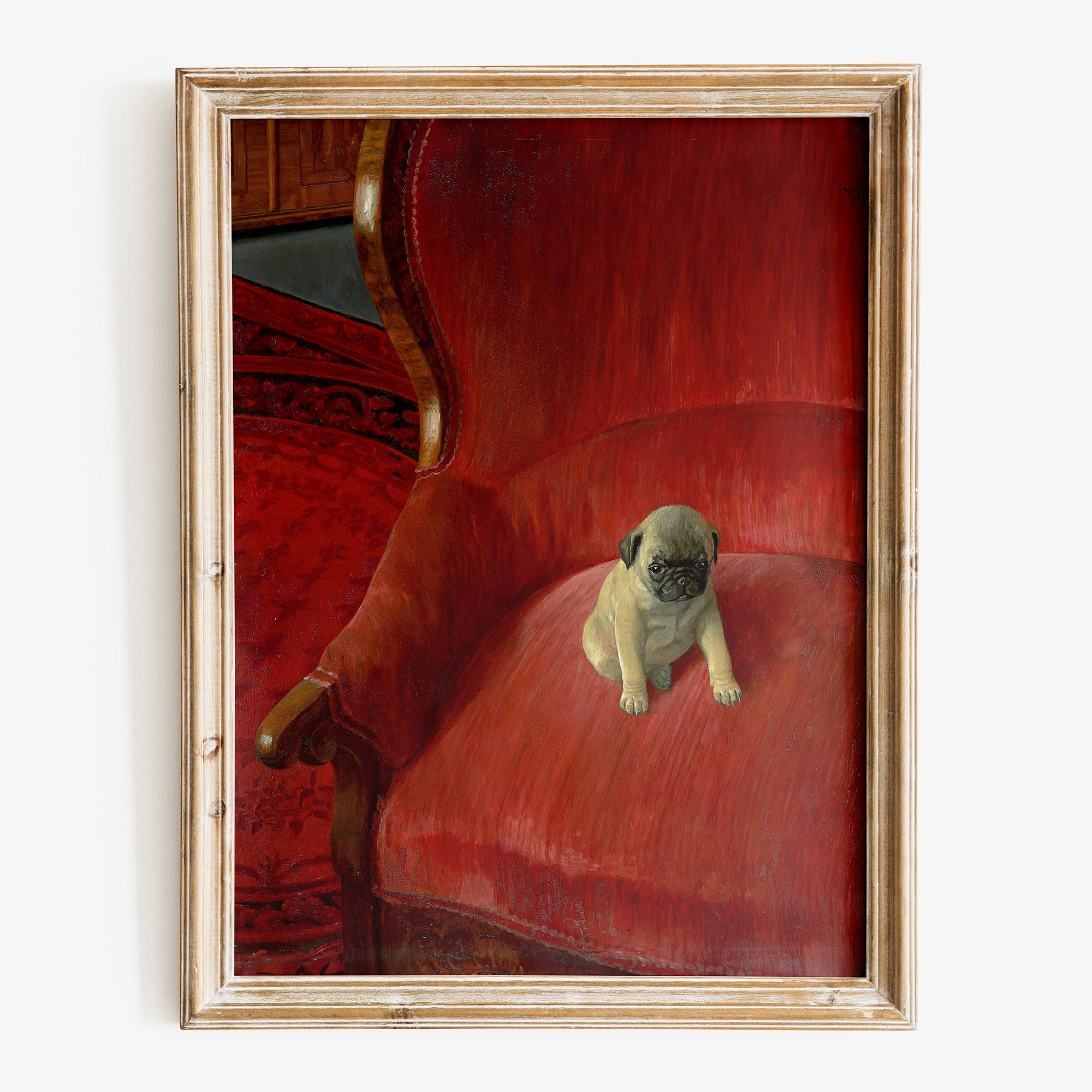 Thomas Theodor Heine - Siegfried print, Pug Dog Fine Art Print