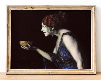 Franz von Stuck - Tilla Durieux as Circe art print, Fine art print, Dark academia art