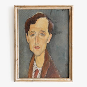 Amedeo Modigliani - Portrait of Frans Hellens art print, Museum-quality Fine Art print