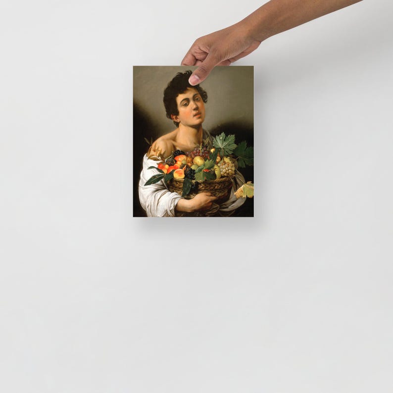 Caravaggio - Boy With a Basket of Fruit Art Print, Museum-quality Fine ...
