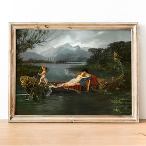 The Gondola of Love art print, Romantic Fine art print