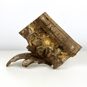Antique Gilt Wood Carving, Architectural Salvage, Italian Antique Salvage Decor