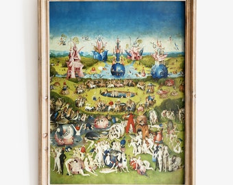 ヒエロニムス・ボス「快楽の園」（中央パネル）100%手描きの油絵複製画