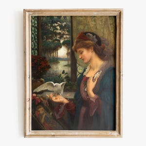 Marie Spartali Stillman - Love&#39;s Messenger art print, Fine art print, Pre Raphaelite art