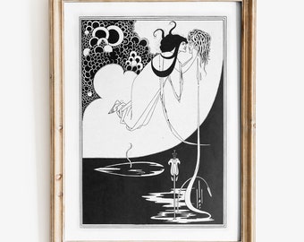 Aubrey Beardsley - plakat Salome, sztuka secesyjna, wydruk Art Deco