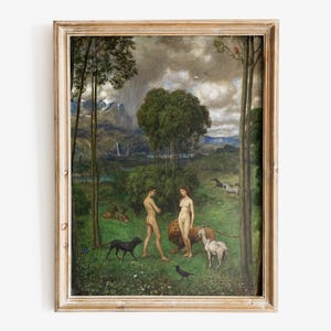Hans Thoma - In Paradise art print, Fine Art print