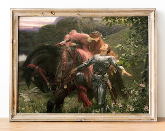 Frank Dicksee - La Belle Dame sans Merci Kunstdruck, Fine Art Print