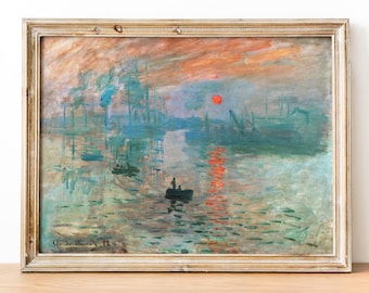 Claude Monet - Impresión, Impresión artística del amanecer, Impresión artística impresionista, Impresión de bellas artes