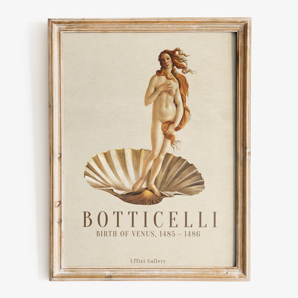 Sandro Botticelli - Birth of Venus art print, Fine Art print, Museum Poster, Aesthetic Poster